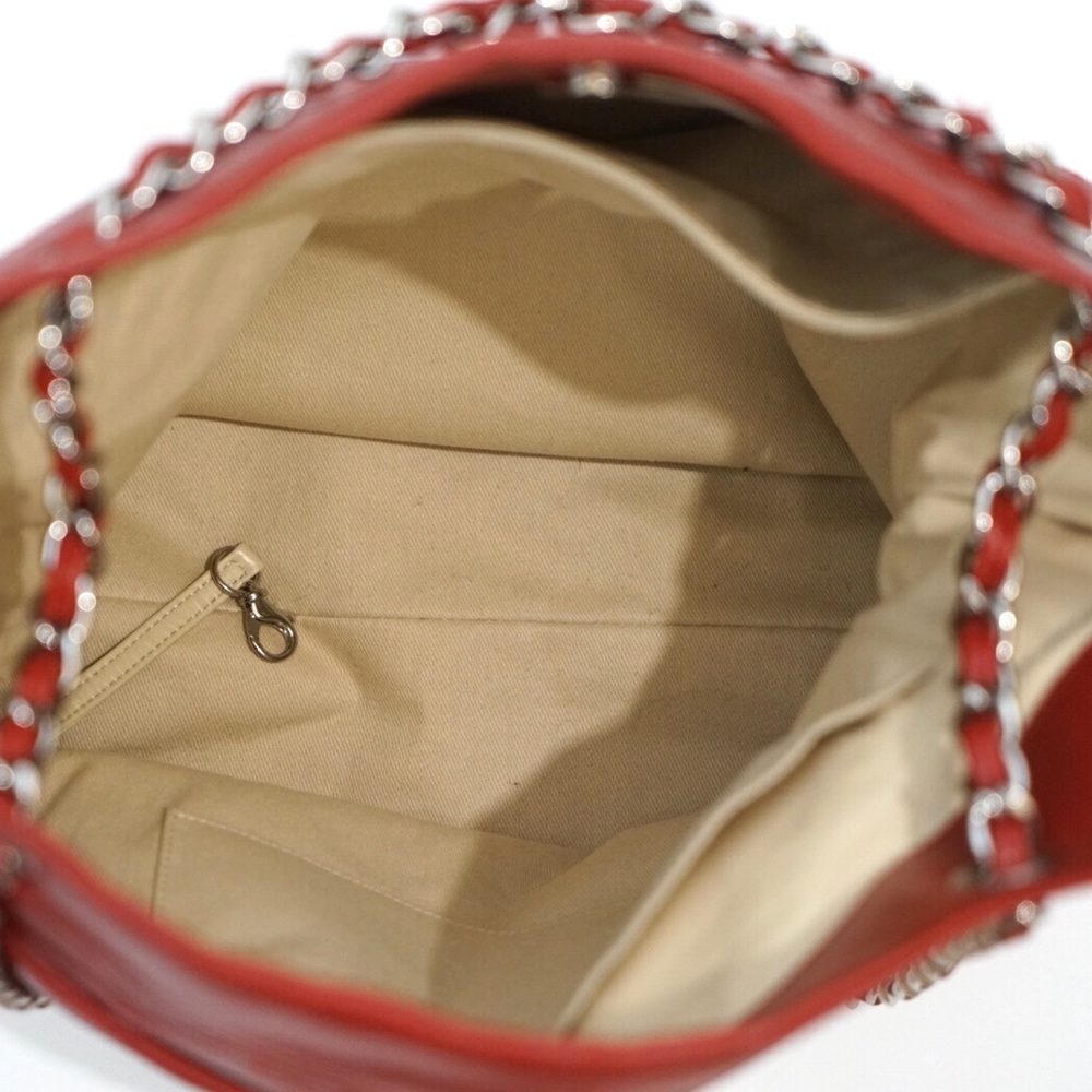SOLD Chanel Red Caviar Leather Large Tote Bag - Picture 5 of 8
